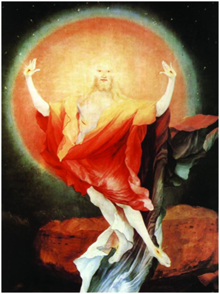 伊森海姆祭壇畫中復活的耶穌（圖片作者提供）