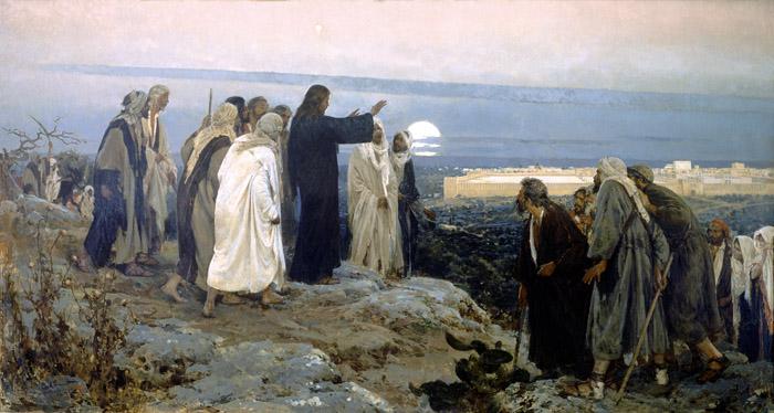 耶穌在橄欖山為耶路撒冷哀哭。'Flevit super illam' ,Enrique Simonet,1892