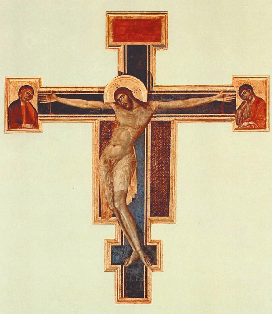 歷代耶穌受難圖-13世紀受難圖（Crucifix by Cimabue at Santa Croce）