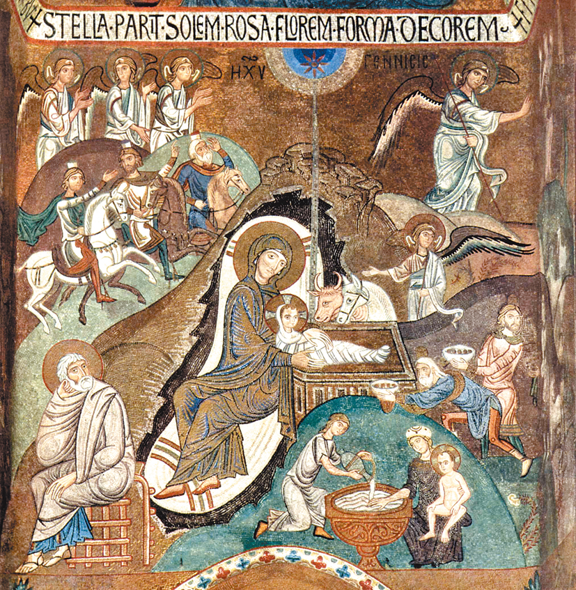 圖4. Mosaic, ca. 1150, Cappella Palatina, Palermo. 源出: [Public domain], via Wikimedia Commons