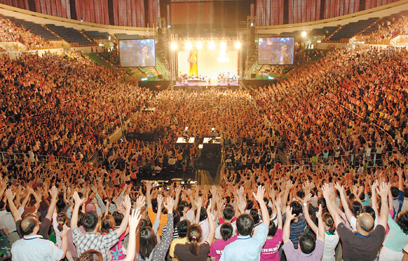 布永康牧師於十年前2009年曾來台舉辦大型佈道會（本報資料照片）