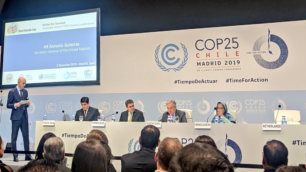 聯合國氣候峰會（COP25）十二月2日在西班牙首都馬德里正式開幕。（圖／twitter@UN_Spokesperson）