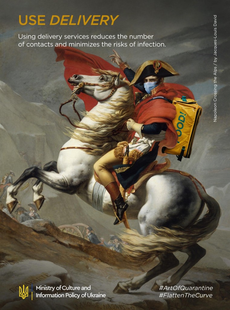 雅克-路易．大衛（Jacques-Louis David） —《拿破崙越過阿爾卑斯山 》（Napoleon Crossing the Alps）（圖片來源：adsoftheworld.com）