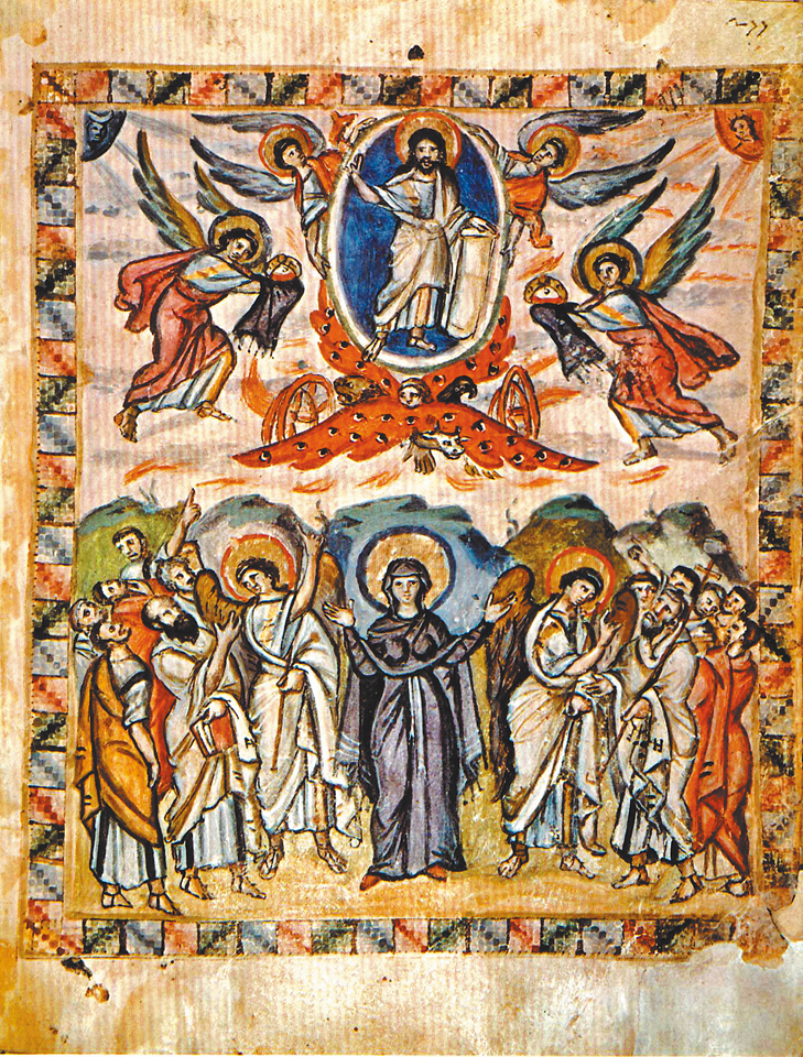 圖3. 拉布拉經書（Rabbula Gospels） （西元6世紀）；佛羅倫斯羅倫佐圖書館典藏