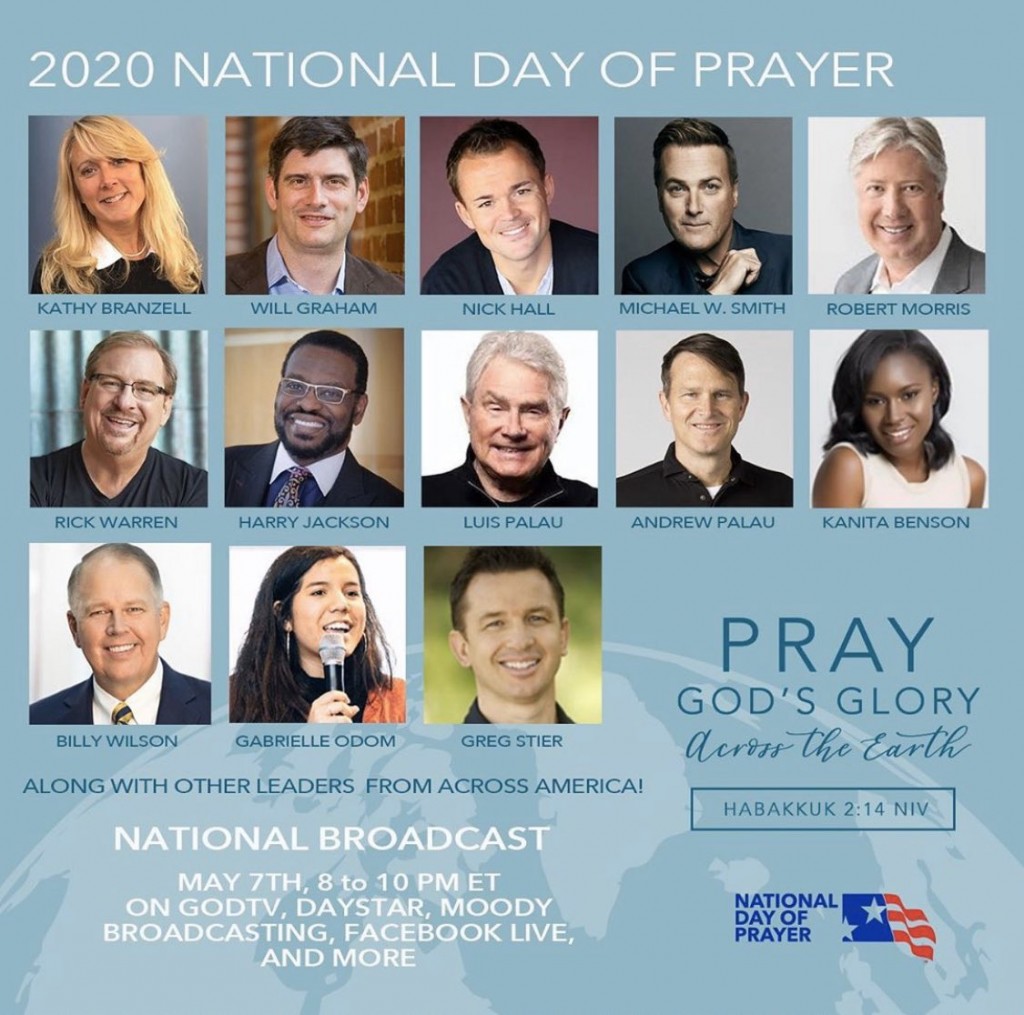 參加國家禱告日線上活動的基督教領袖。（圖／National Day of Prayer）