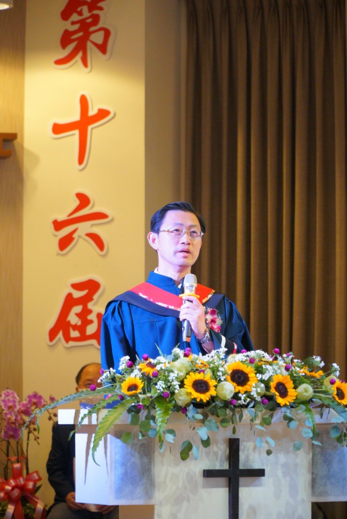 畢業生代表劉駿杰同學致畢業感言。