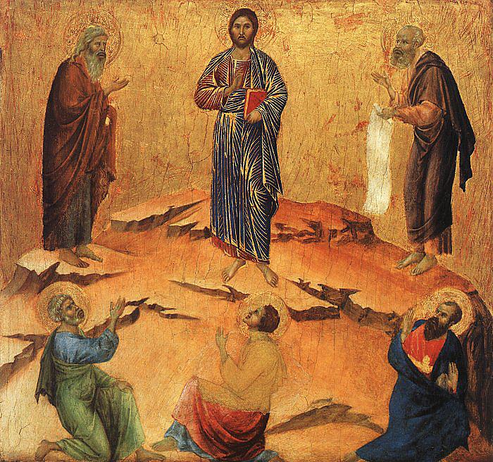 杜奇歐（Duccio di Buoninsegna)所繪耶穌山上變身（Transfiguration）。（圖／flickr@carulmare）
