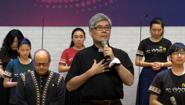 台南市基督教協進會會長蔡安祿牧師。(取自台南聖教會網路直播)